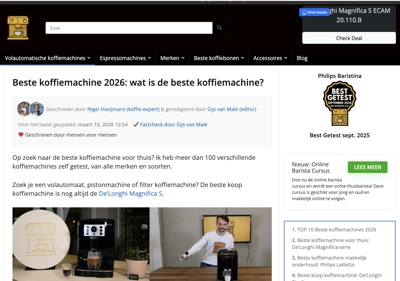 barista-global.com — coffee reviews and buying advice