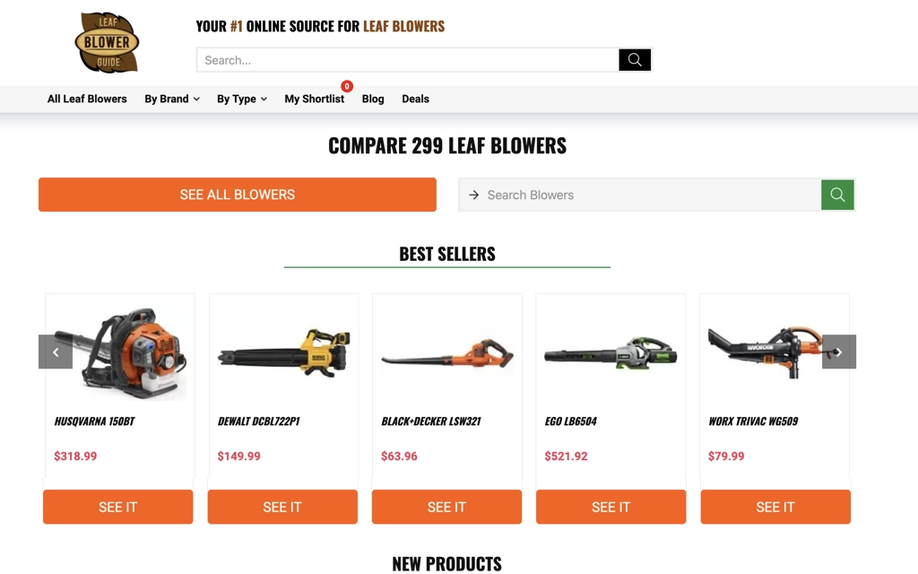 leafblowerguide.com — leaf blower comparison and buying guides