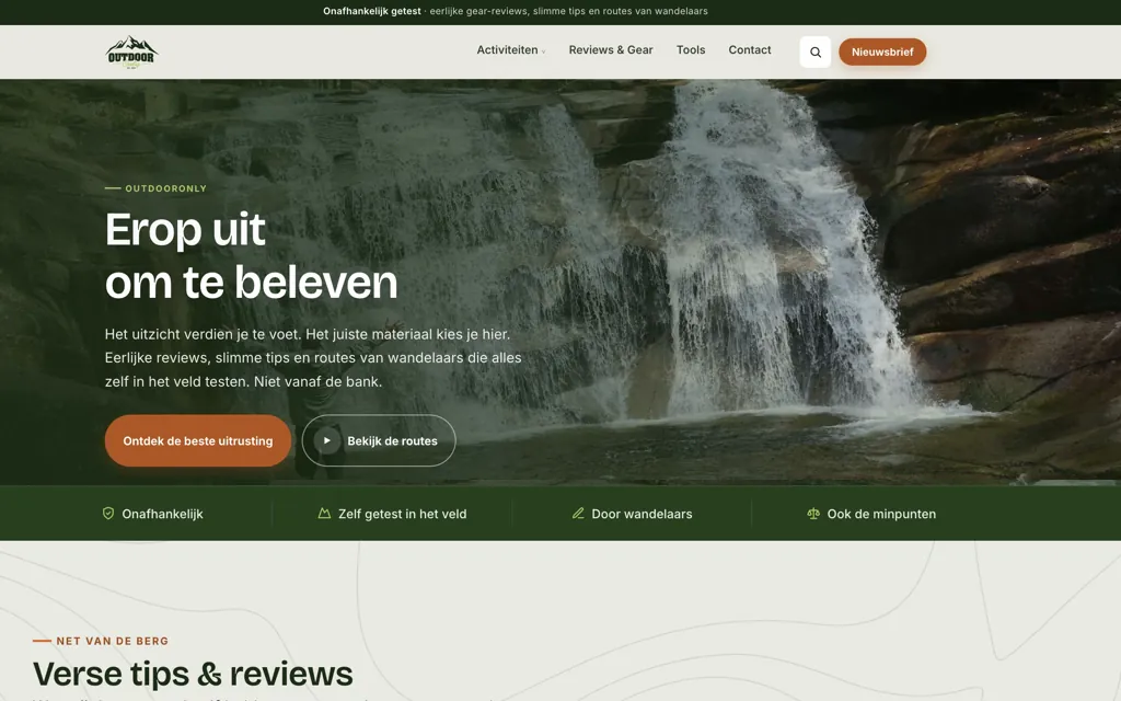 outdooronly.com — Dutch hiking gear reviews and walking routes
