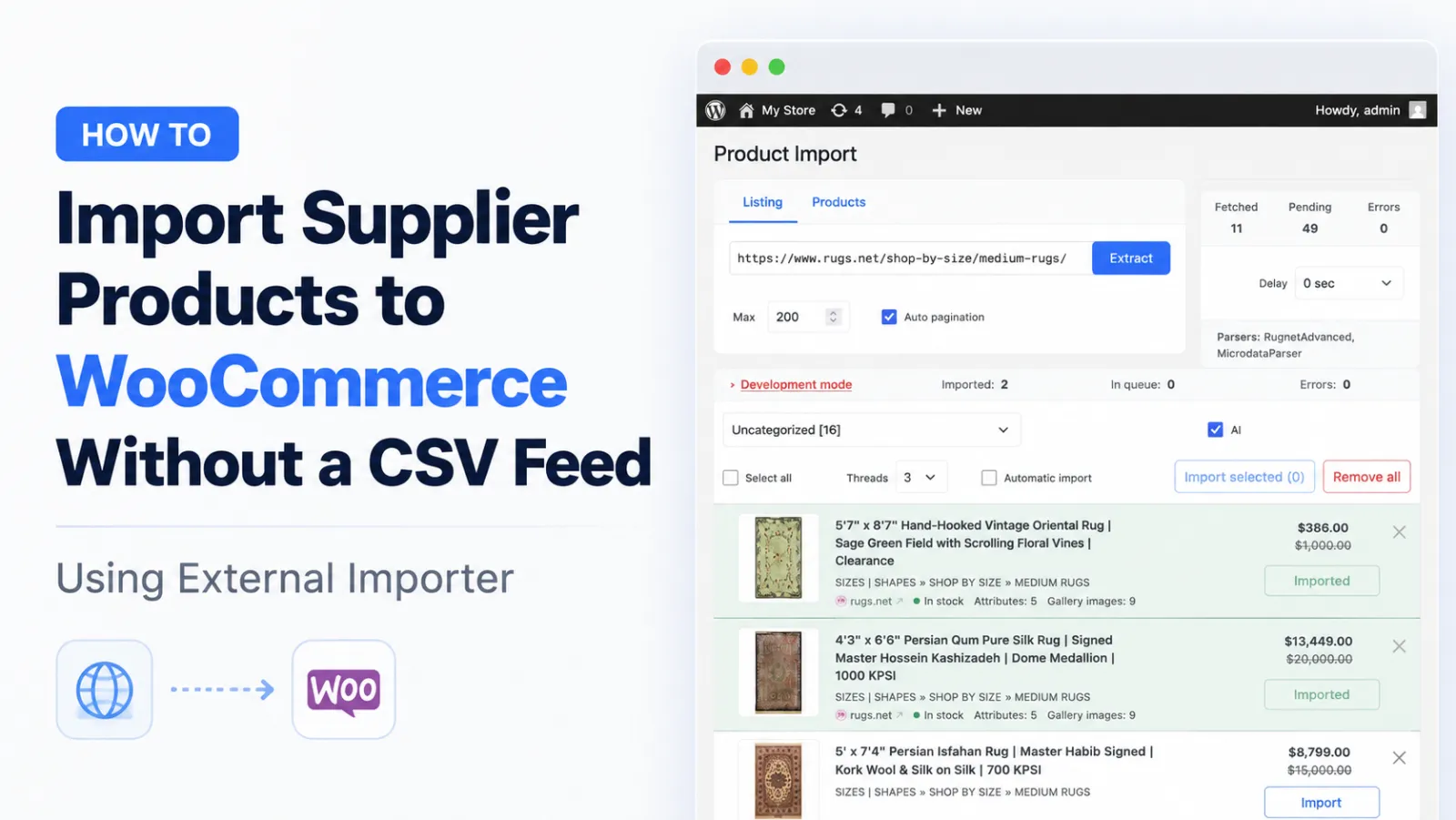 External Importer for WordPress — automated content importing tutorial